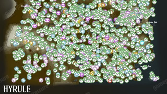 Hyrule, Depths and SkyThe Legend of Zelda: Tears of the Kingdom Interactive Map